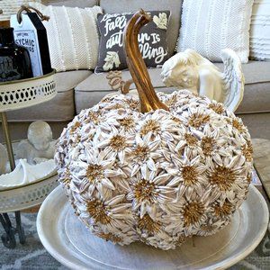 NEW! BOHO Farmhouse MUM PUMPKIN DECOR